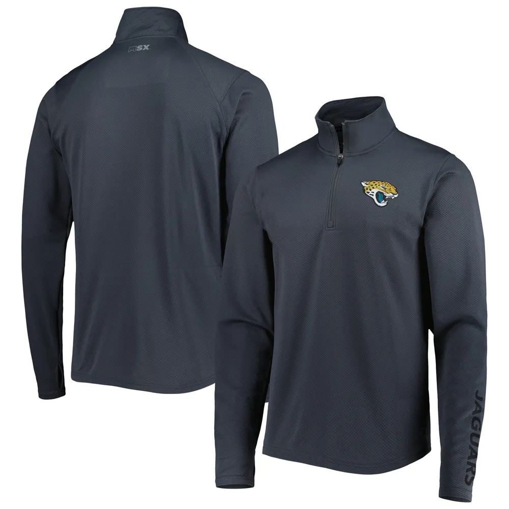 Men's MSX by Michael Strahan Charcoal Jacksonville Jaguars Half-Zip Hoodie