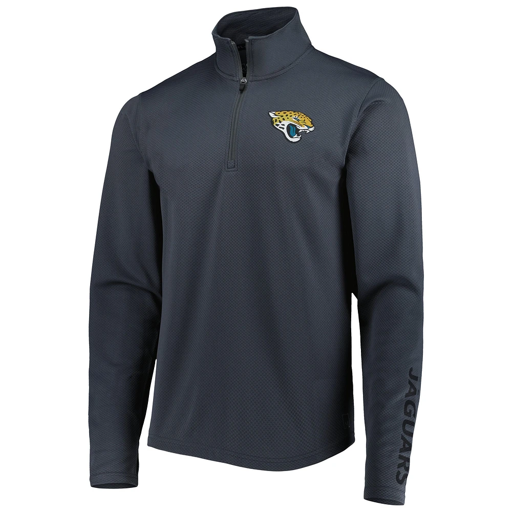Men's MSX by Michael Strahan Charcoal Jacksonville Jaguars Half-Zip Pullover
