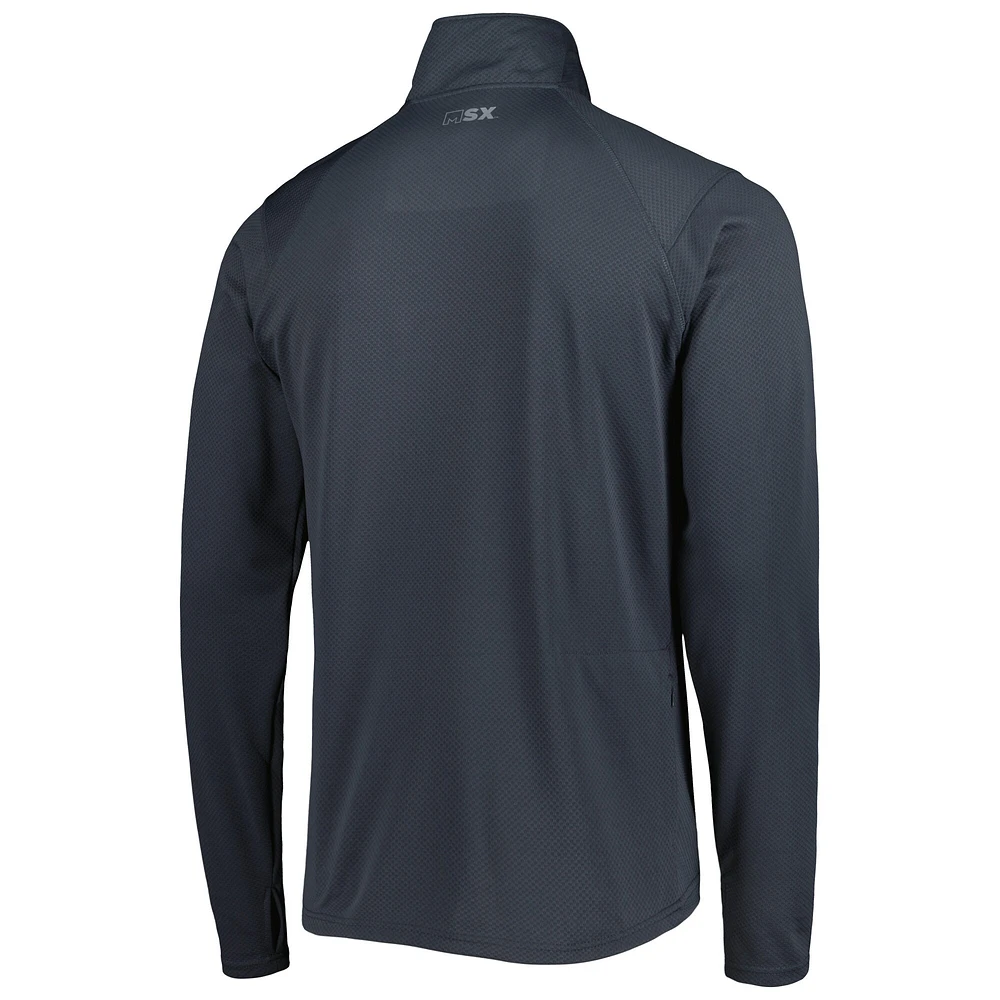 Men's MSX by Michael Strahan Charcoal Jacksonville Jaguars Half-Zip Pullover