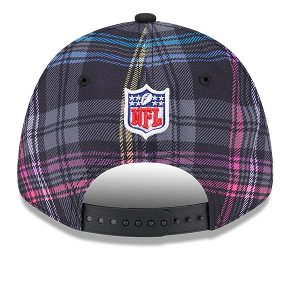 Men's New Era Black Jacksonville Jaguars 2024 NFL Crucial Catch Plaid 9FORTY Adjustable Hat