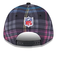 Men's New Era Black Jacksonville Jaguars 2024 NFL Crucial Catch Plaid 9FORTY Adjustable Hat