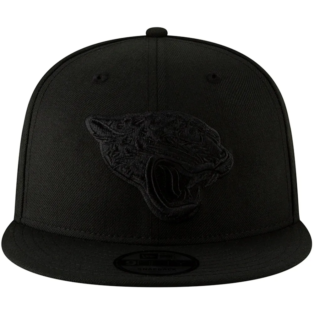 Jacksonville Jaguars New Era Head Logo Omaha 59FIFTY Fitted Hat - Black