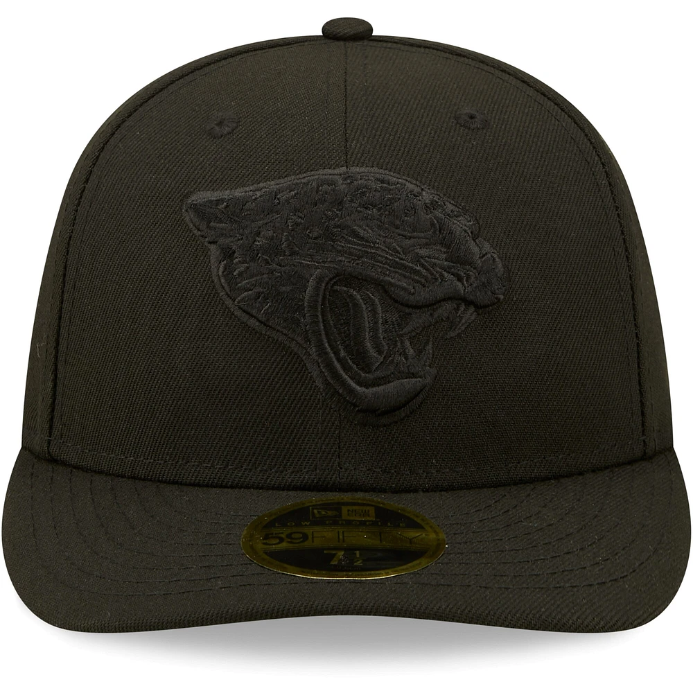 Men's New Era Black Jacksonville Jaguars on Low Profile 59FIFTY II Fitted Hat