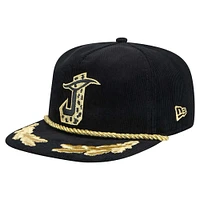 Men's New Era Black Jacksonville Jaguars City Originals Corduroy Skipper Golfer Snapback Hat