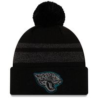 Men's New Era Black Jacksonville Jaguars Dispatch Cuffed Knit Hat With Pom