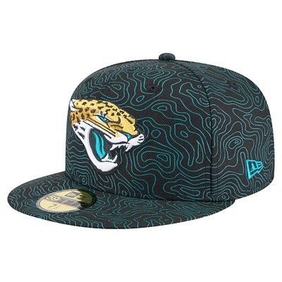 Casquette ajustée Jacksonville Jaguars Geo 59FIFTY noire New Era pour homme