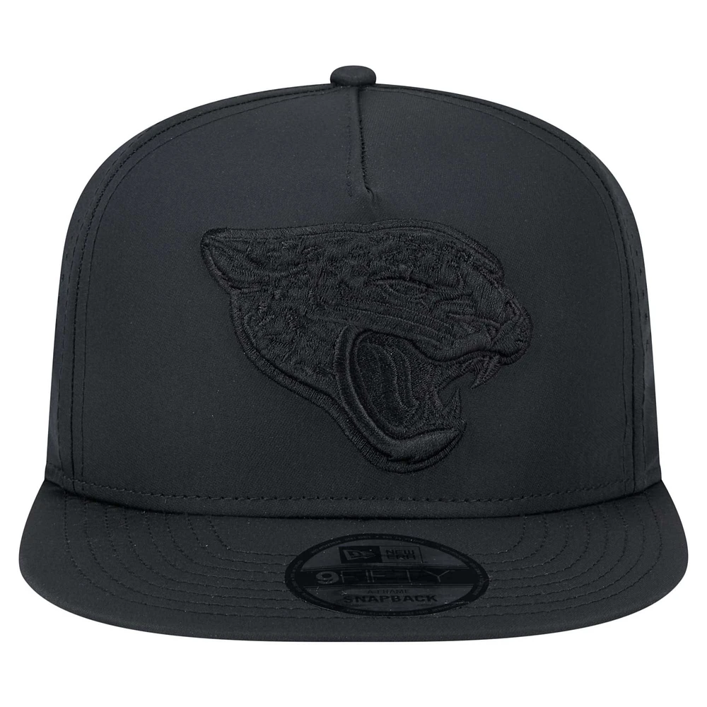 Men's New Era Black Jacksonville Jaguars Hydro A-Frame 9FIFTY Snapback Hat