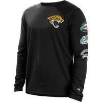 Men's New Era Black Jacksonville Jaguars Hype 2-Hit Long Sleeve T-Shirt