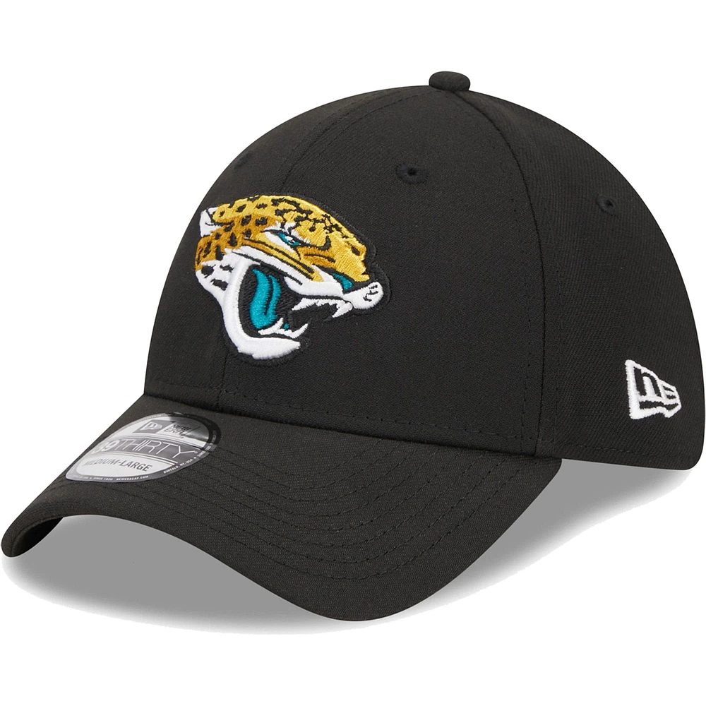 Men's New Era Black Jacksonville Jaguars  Main 39THIRTY Flex Hat