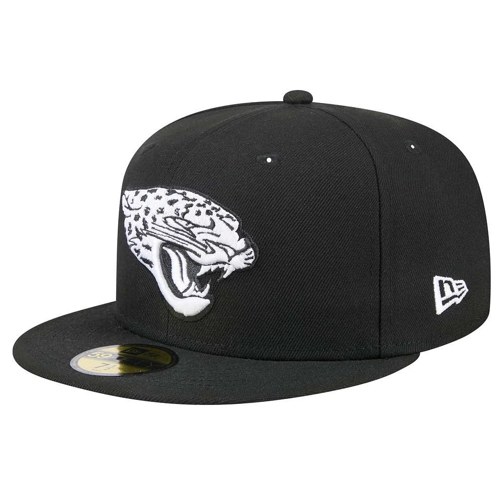 Casquette ajustée 59FIFTY Jacksonville Jaguars noire New Era pour homme