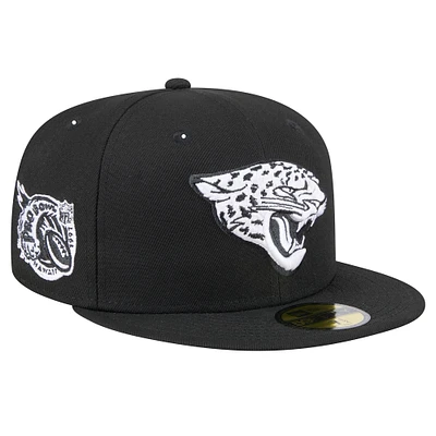 Casquette ajustée 59FIFTY Jacksonville Jaguars noire New Era pour homme