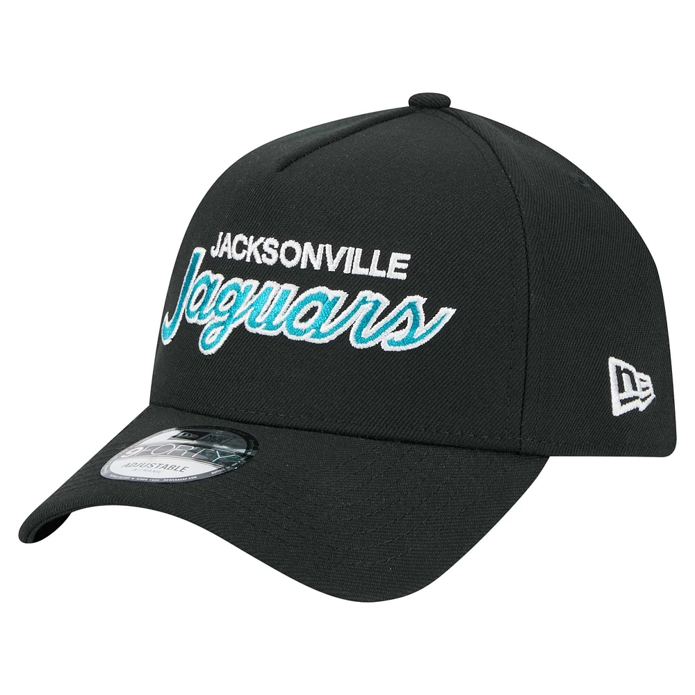 Men's New Era Black Jacksonville Jaguars Smith 9FORTY Adjustable hat