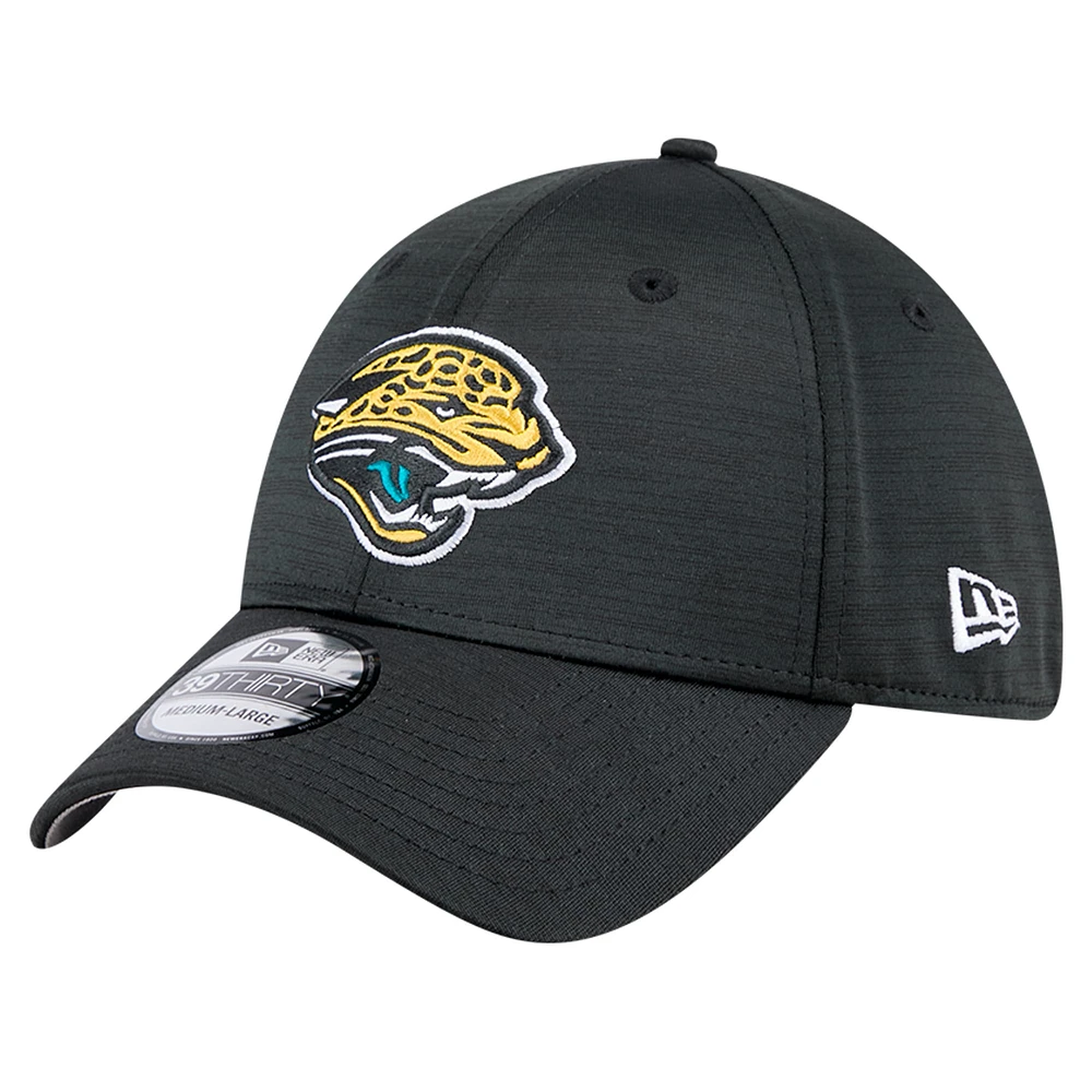 Casquette noire Jacksonville Jaguars Throwback Active Tech 39THIRTY Flex de New Era pour homme