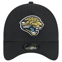 Men's New Era  Black Jacksonville Jaguars Throwback Logo Standard A-Frame 9FORTY Adjustable Hat