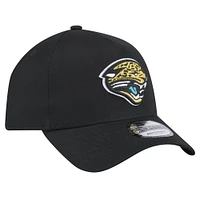 Men's New Era  Black Jacksonville Jaguars Throwback Logo Standard A-Frame 9FORTY Adjustable Hat