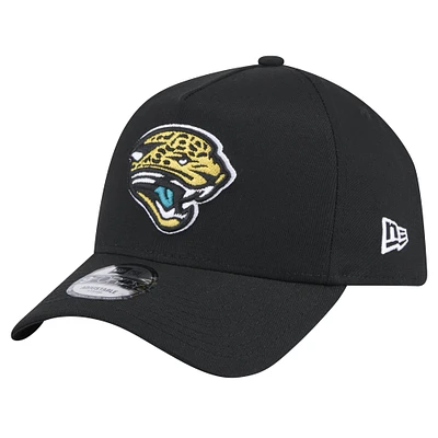 Casquette ajustable 9FORTY à cadre en A standard avec logo rétro des Jacksonville Jaguars New Era noire pour hommes