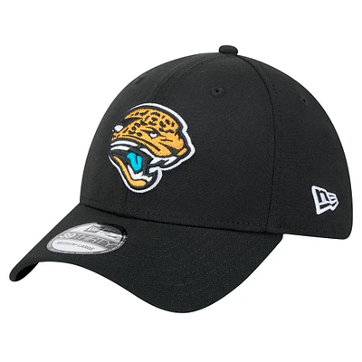 Casquette noire à imprimé rétro Jacksonville Jaguars 39THIRTY Flex de New Era pour homme