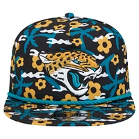 Casquette de golf à visière snapback noire Jacksonville Jaguars Wakey Wakey de New Era pour homme