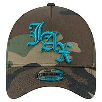 Men's New Era Camo Jacksonville Jaguars Mystic Camo A-Frame 9FORTY Adjustable Hat