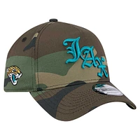 Men's New Era Camo Jacksonville Jaguars Mystic Camo A-Frame 9FORTY Adjustable Hat