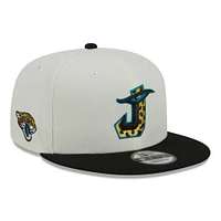 Men's New Era Cream/Black Jacksonville Jaguars City Originals 9FIFTY Snapback Hat