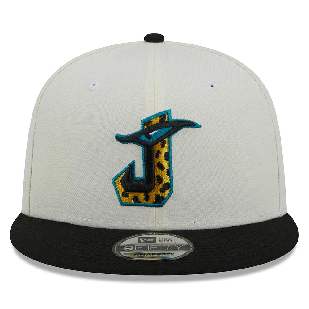 Men's New Era Cream/Black Jacksonville Jaguars City Originals 9FIFTY Snapback Hat