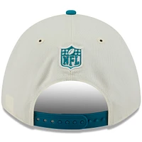 Casquette ajustable New Era 9FORTY A-Frame M-Crown pour homme, crème/bleu sarcelle, Jacksonville Jaguars, draft NFL 2025