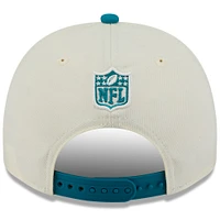Casquette snapback A-Frame 9FIFTY pour homme, couleur crème/bleu sarcelle, des Jaguars de Jacksonville, repêchage NFL 2025, New Era