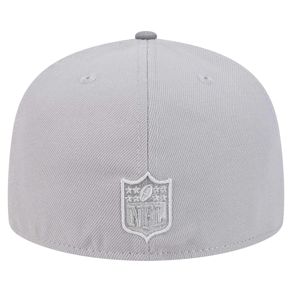 Casquette ajustée Jacksonville Jaguars Iron Cloud 59FIFTY de New Era pour homme, gris/graphite