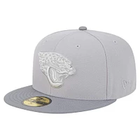 Men's New Era Gray/Graphite Jacksonville Jaguars Iron Cloud 59FIFTY Fitted Hat