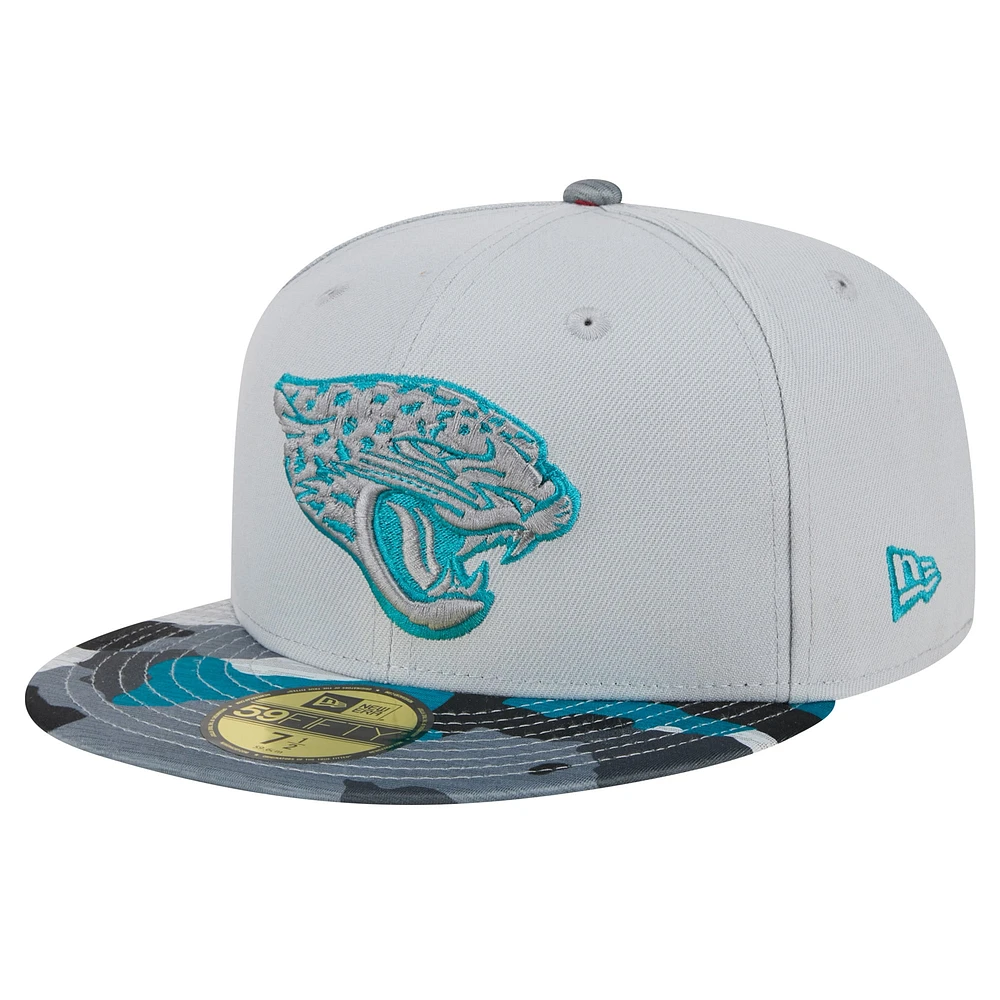 Casquette ajustée 59FIFTY Active Camo des Jacksonville Jaguars New Era pour hommes, grise