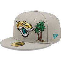 Men's New Era Gray Jacksonville Jaguars City Describe 59FIFTY Fitted Hat