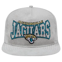 Casquette de golf ajustable en velours côtelé gris Jacksonville Jaguars New Era pour homme