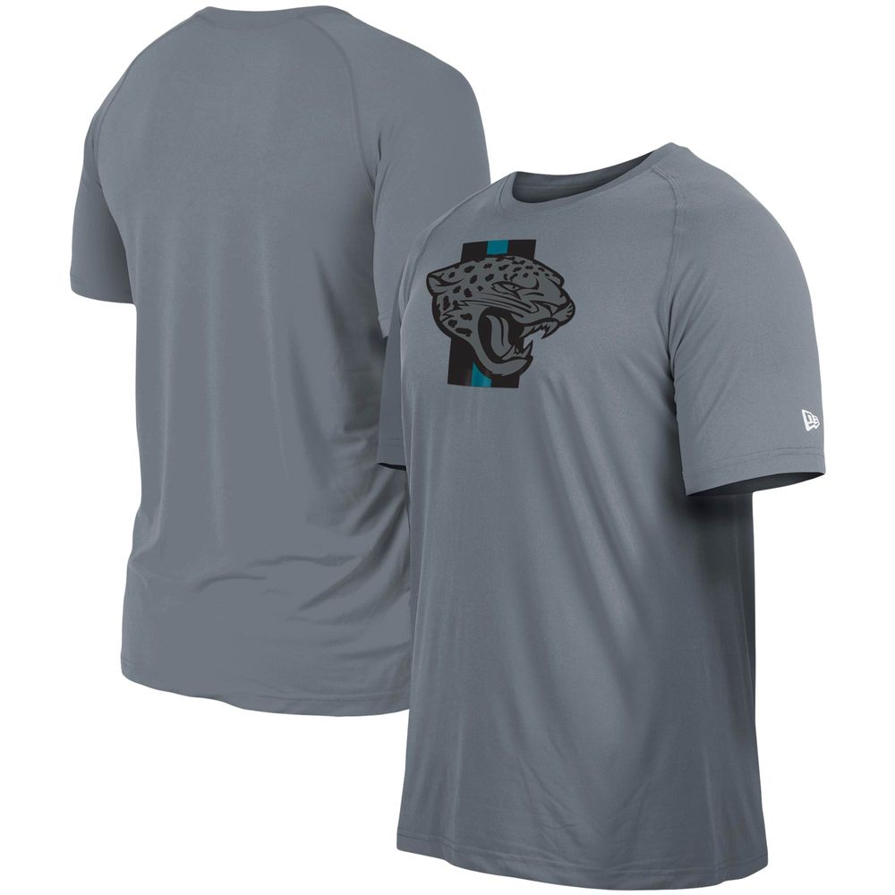 New Era Men's New Era Gray Jacksonville Jaguars Training Camp Raglan T-Shirt