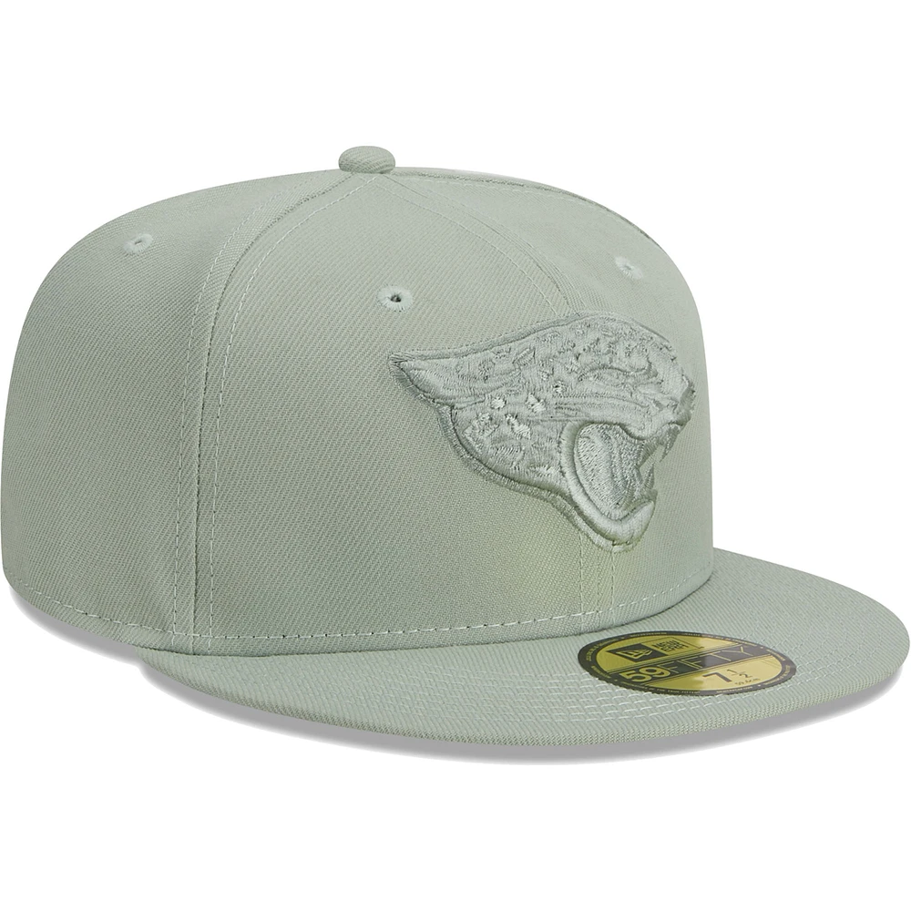 Casquette ajustée 59FIFTY New Era pour hommes des Jacksonville Jaguars Color Pack verte