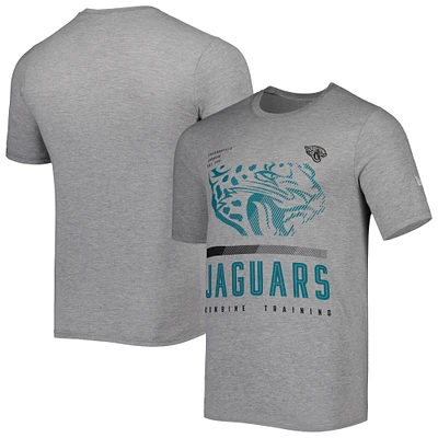 T-shirt New Era Heathered Grey Jacksonville Jaguars Combine Authentic Red Zone pour homme