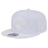 Casquette Snapback 9FIFTY Main Blanc sur Blanc des Jacksonville Jaguars New Era pour hommes