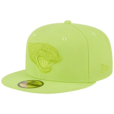 Casquette ajustée New Era pour homme Jacksonville Jaguars Color Pack Brights 59FIFTY vert fluo