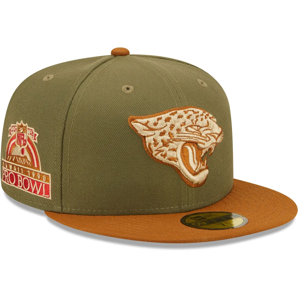 Lids Jacksonville Jaguars New Era 1990 Pro Bowl Toasted Peanut 59FIFTY  Fitted Hat - Olive/Brown