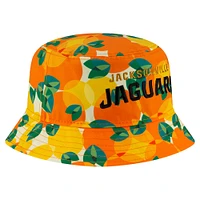 Chapeau bob orange à imprimé citron des Jaguars de Jacksonville New Era pour homme