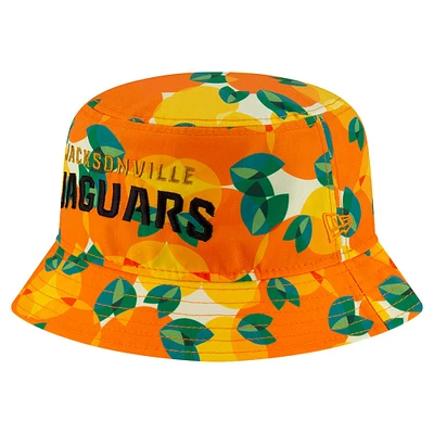 Chapeau bob orange à imprimé citron des Jaguars de Jacksonville New Era pour homme