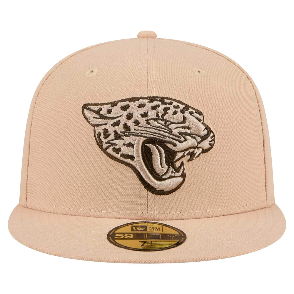 Casquette ajustée 59FIFTY pour homme Jacksonville Jaguars de New Era, couleur tan Candied Pecan