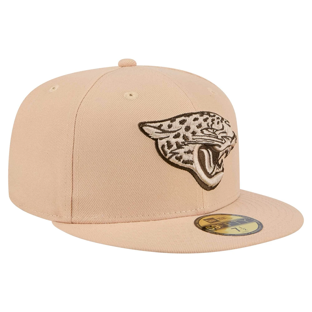 Casquette ajustée 59FIFTY pour homme Jacksonville Jaguars de New Era, couleur tan Candied Pecan