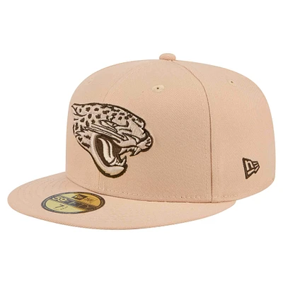 Casquette ajustée 59FIFTY pour homme Jacksonville Jaguars de New Era, couleur tan Candied Pecan