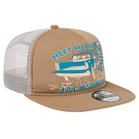 Men's New Era Tan Jacksonville Jaguars Meet Me 9FIFTY Snapback Hat