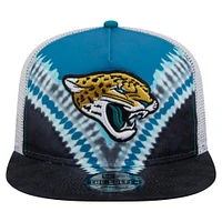 Casquette de golf à visière arrière Jacksonville Jaguars bleu sarcelle/noir New Era pour homme