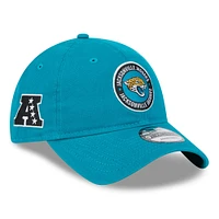 Casquette réglable New Era pour hommes, Jacksonville Jaguars 2024 Sideline 9TWENTY, bleu sarcelle