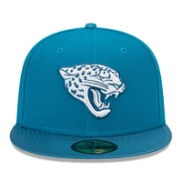 Casquette ajustée Active Ballistic 59FIFTY des Jacksonville Jaguars New Era pour hommes, bleu sarcelle