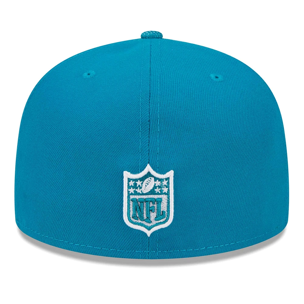 Casquette ajustée Active Ballistic 59FIFTY des Jacksonville Jaguars New Era pour hommes, bleu sarcelle