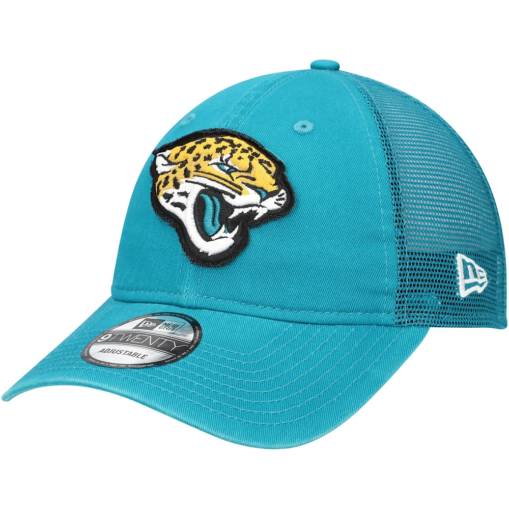 Casquette de camionneur réglable 9TWENTY Game Day des Jacksonville Jaguars New Era bleu sarcelle pour hommes